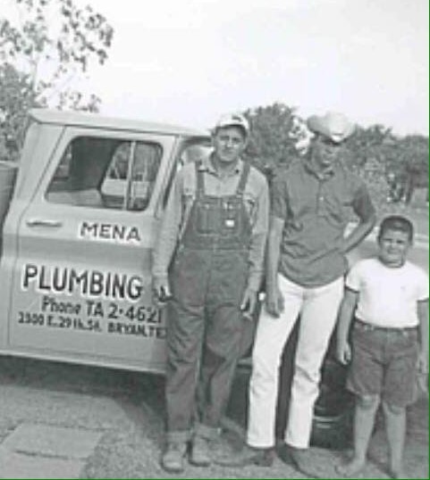 Image of Ambrose Mena with sons, Duane and Randy.